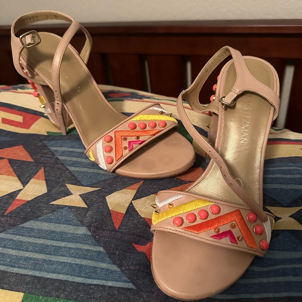 Stuart Weitzman Block Heel Sandal - image 1